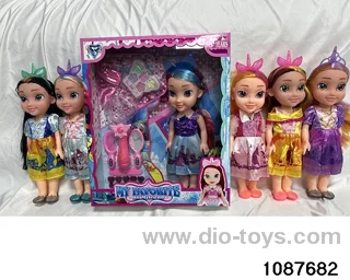 14 inch doll set with music in window box