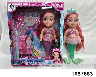 14 inch doll set with music in window box