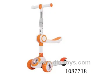 Children's scooters with lights and music seats