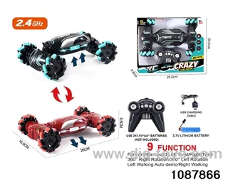 2.4G 9ch RC Stunt car (electricity package) in window box