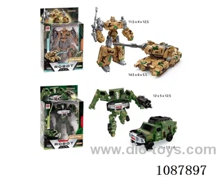 Military tank shape-shifting robot