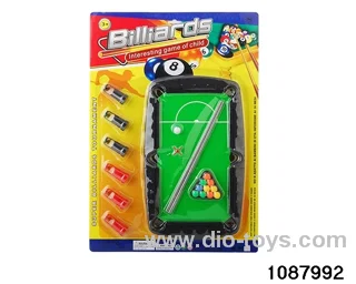 billiard table in Blister card