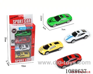 free wheel alloy car 4PCS