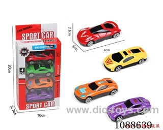 free wheel alloy car 4PCS