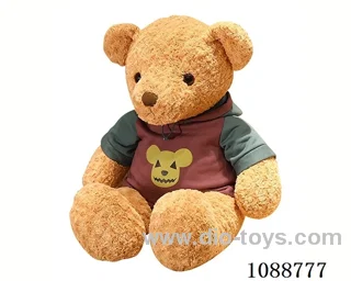 60CM purple hoodie teddy bear doll