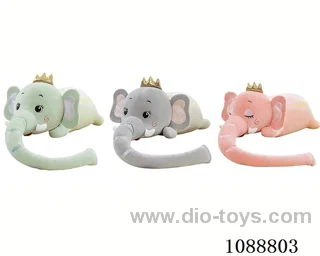 95CM long trunk elephant pillow doll