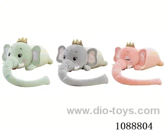 124CM long trunk elephant throw pillow doll