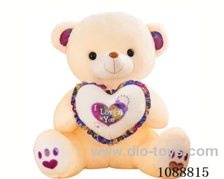 45CM beige white teddy bear doll