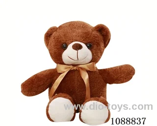 30CM dark brown scarf teddy bear doll