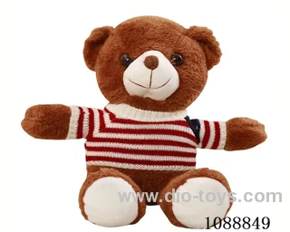 35CM dark brown sweater teddy bear doll