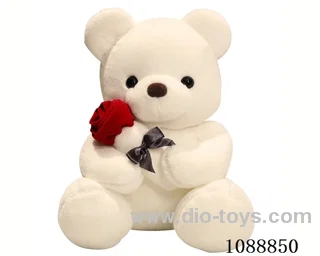 23CM white rose bear doll