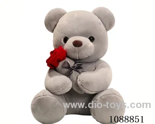 23CM brown rose bear doll