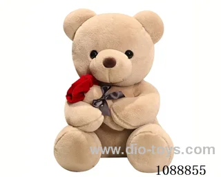 35CM grey rose bear doll