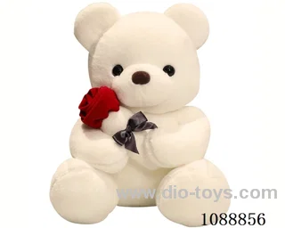 45CM white rose bear doll