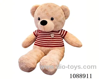 94CM red sweater light brown teddy bear doll