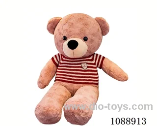 94CM red sweater dark brown teddy bear doll