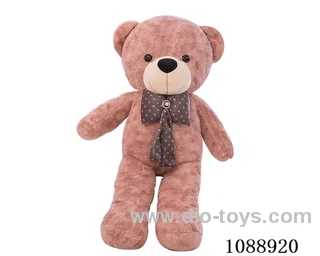70CM deep brown teddy bear doll with bow tie