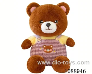 40CM brown bear doll with purple strap