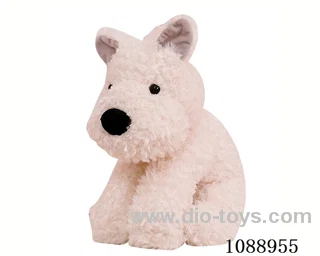 22CM white West Highland simulation dog doll