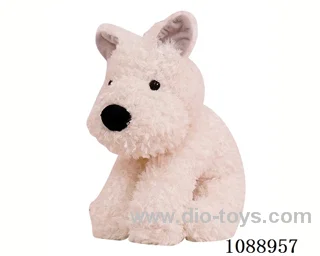 40CM white West Highland simulation dog doll