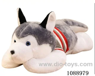 110CM wool Husky throw pillow doll