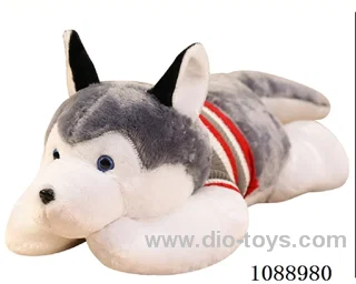 140CM wool Husky throw pillow doll