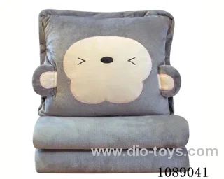 Monkey hand warmer pillow blanket 3-in-1 100*80 air-conditioned quilt