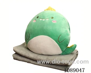 Dinosaur hand warmer pillow blanket 3-in-1 95*80 air conditioning quilt