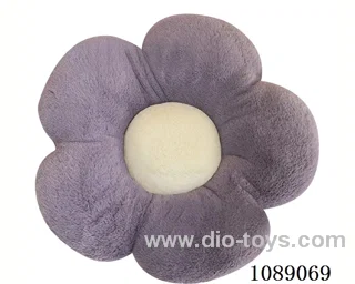 34CM purple rabbit hair flower cushion