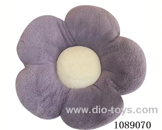 49CM purple rabbit hair flower cushion