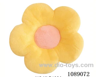 49CM yellow rabbit hair flower cushion