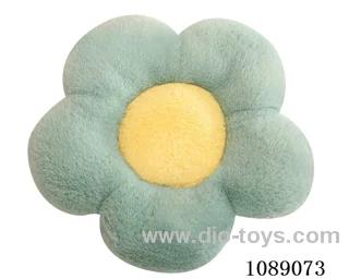 34CM green rabbit hair flower cushion