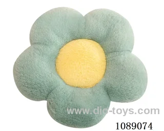 49CM green rabbit hair flower cushion
