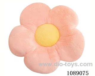 34CM pink rabbit hair flower cushion