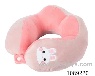 Pink rabbit U-shaped pillow