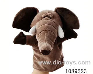 Elephant cartoon animal hand puppet plush doll