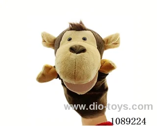 Monkey cartoon animal hand puppet plush doll