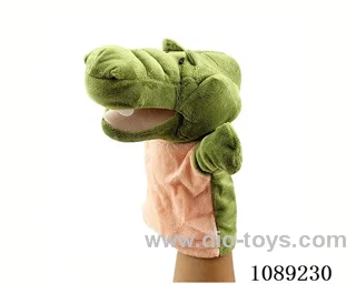Crocodile cartoon animal hand puppet plush doll