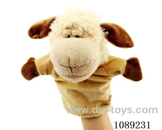 Sheep cartoon animal hand puppet plush doll