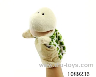 Turtle cartoon animal hand puppet plush doll