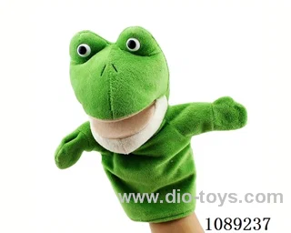 Frog cartoon animal hand puppet plush doll
