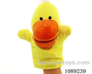 Duck cartoon animal hand puppet plush doll