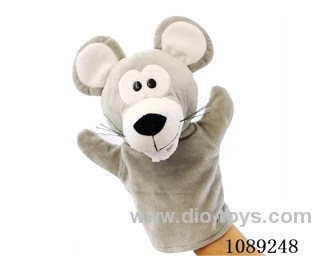 Mouse cartoon animal hand puppet plush doll