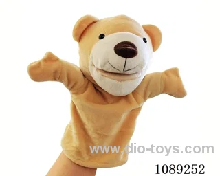 Bear cartoon animal hand puppet plush doll