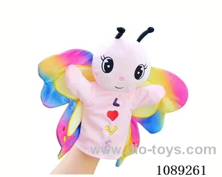 Butterfly cartoon animal hand puppet plush doll