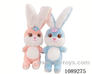 Big eared rabbit with flower