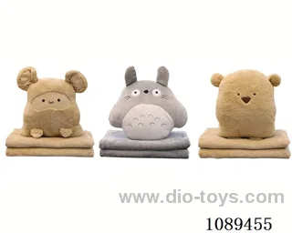 Cartoon animal hand warmer comforter
