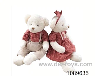 65CM orange polka-dot teddy bear