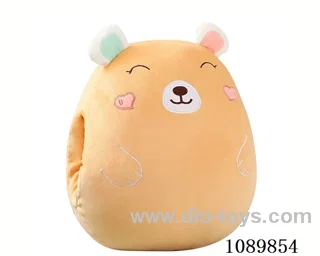 Brown bear hand warmer pillow