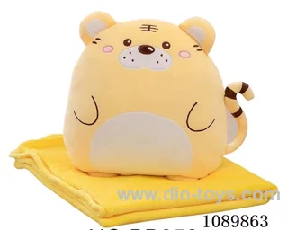 Tiger throw pillow blanket